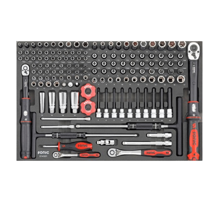 The Toolbox metric motorcycle 349 piece is a comprehensive toolset specifically designed for motorcycle enthusiasts. It includes a wide range of metric tools, totaling 349 pieces, to cater to various maintenance and repair needs. The key features of this