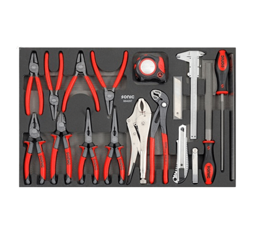 The Toolbox metric motorcycle 349 piece is a comprehensive toolset specifically designed for motorcycle enthusiasts. It includes a wide range of metric tools, totaling 349 pieces, to cater to various maintenance and repair needs. The key features of this