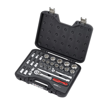 Sonic Tools 28-Piece Combination Socket Set 1/2" - US SAE Sizes | High-Quality Tools for Versatile Applications