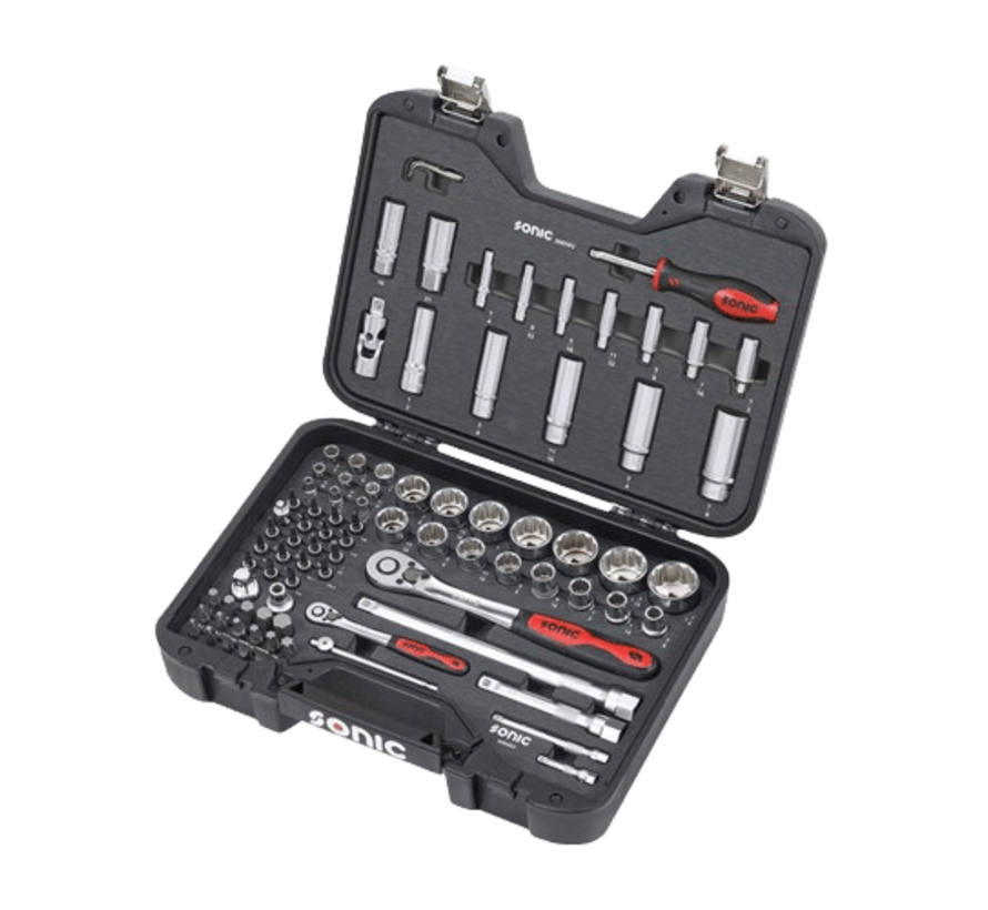 The combination socket_bit set 85-piece US_SAE is a versatile tool kit that includes a wide range of socket and bit sizes for various applications. Its key features include a durable construction, compatibility with US and SAE measurements, and a comprehe