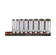 Sonic Tools 8-Piece US-SAE Deep Socket Rail Set 3/8 Inch: Organize and Secure Your Tools