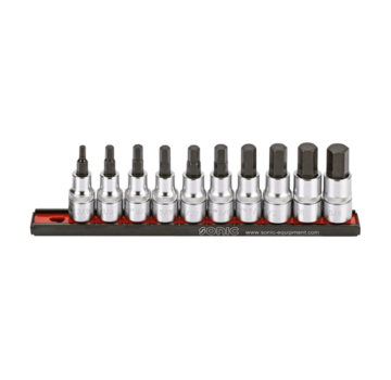 Sonic Tools 10-Piece US-SAE Hex Bit Socket Rail Set - 1/2 Inch: Organize and Simplify Your Projects