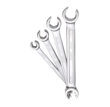Sonic Tools High-Quality 4-Piece Flare Nut Wrench Set in US_SAE Sizes - Essential Tools for Precision Work