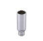 The deep socket 1/2 inch is a product that offers several key features, benefits, and unique selling points. It is designed to provide a secure and reliable connection for 1/2 inch bolts and nuts. The deep socket design allows for easy access to recessed