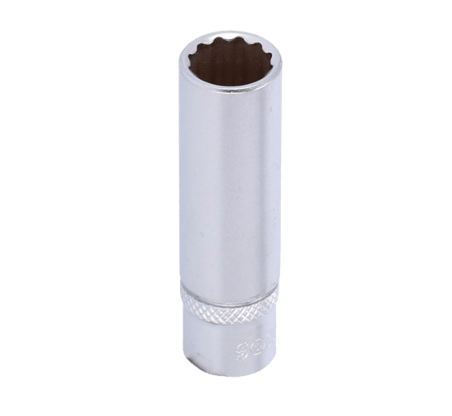 The deep socket 1/2 inch is a product that offers several key features, benefits, and unique selling points. It is designed to provide a secure and reliable connection for 1/2 inch bolts and nuts. The deep socket design allows for easy access to recessed