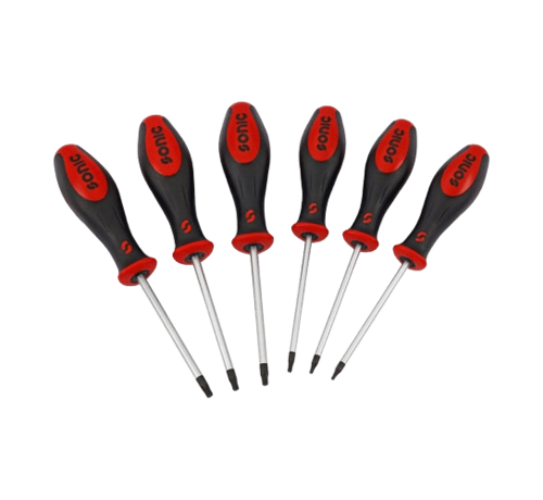 Sonic Tools The Torx screwdriver set is a comprehensive tool kit that includes a range of screwdrivers specifically designed for Torx screws. Its key features include a variety of sizes and types of Torx screwdrivers, ensuring compatibility with different screw heads