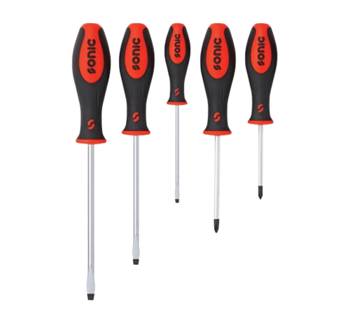 Sonic Tools The screwdriver set Phillips is a versatile tool kit that includes a range of screwdrivers with Phillips heads. Its key features include a durable construction, comfortable grip handles, and a variety of sizes to accommodate different screw types. The ben