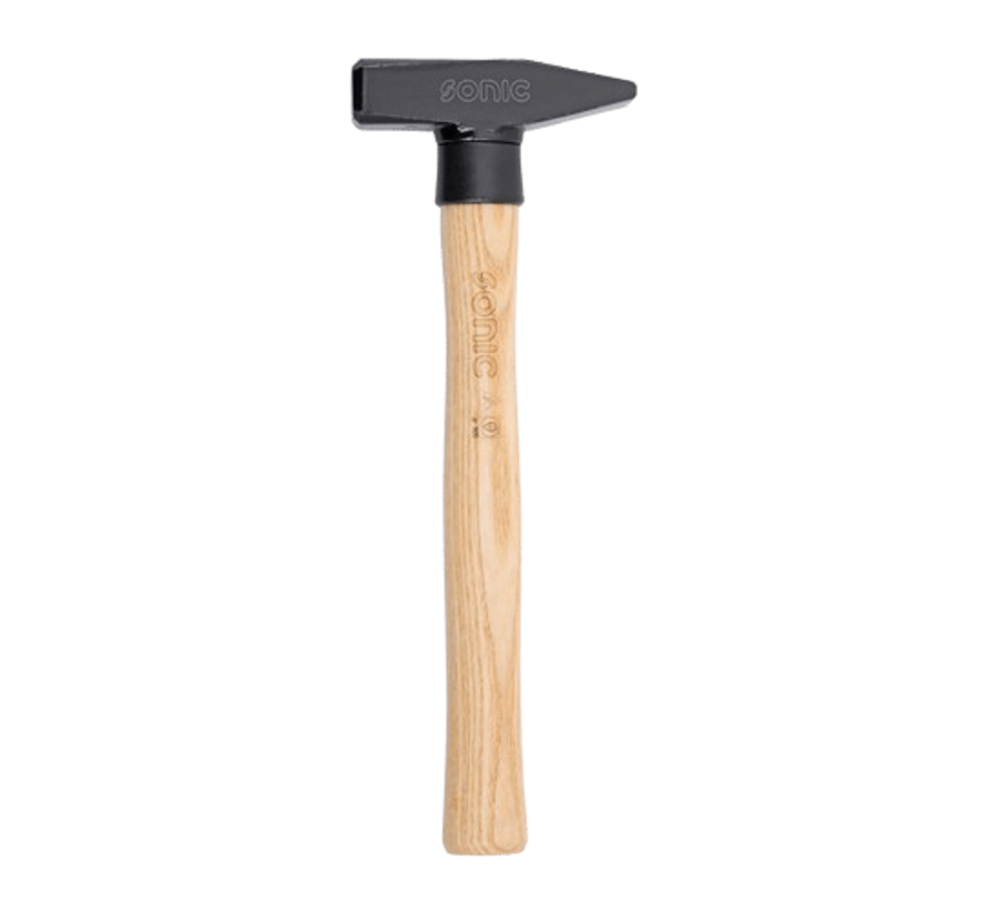 The machinist hammer weighs 500 grams and is designed for precision work. Its key features include a durable construction, a comfortable grip, and a balanced weight distribution. The hammer offers benefits such as enhanced accuracy, reduced fatigue, and i