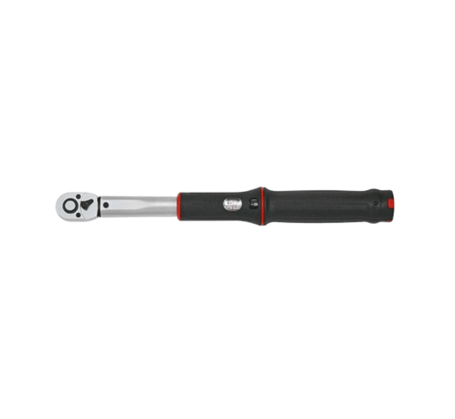 The Sonic Torque Wrench 5-25Nm is a high-quality tool with a 1/4" drive. It offers precise torque control ranging from 5 to 25Nm. Its key features include a durable construction, easy-to-read torque scale, and a comfortable grip. The wrench ensures accura