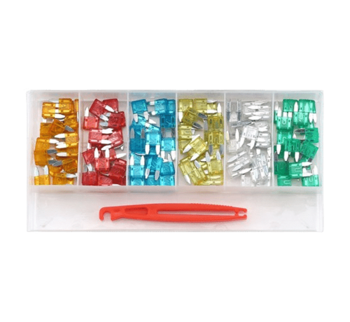 Sonic Tools The mini fuses assortment box with puller is a 121-piece product that offers convenience and versatility. It includes a variety of mini fuses and a puller tool, making it easy to replace blown fuses in vehicles or electrical systems. The key features of t