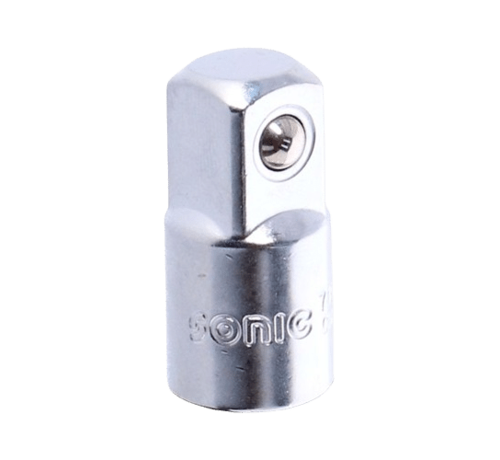Sonic Tools The socket adapter is a tool that allows you to connect a 3/8 inch female socket to a 1/2 inch male socket. Its key features include durability, compatibility with various socket sizes, and ease of use. The adapter provides the benefit of expanding the ra