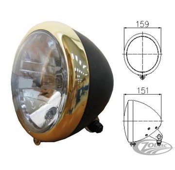 Zodiac headlight black and bronze