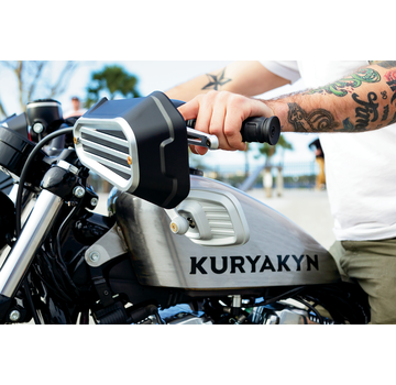 Kuryakyn Dillinger Handguards silver or satin black For 04-22 XL except RH sportster