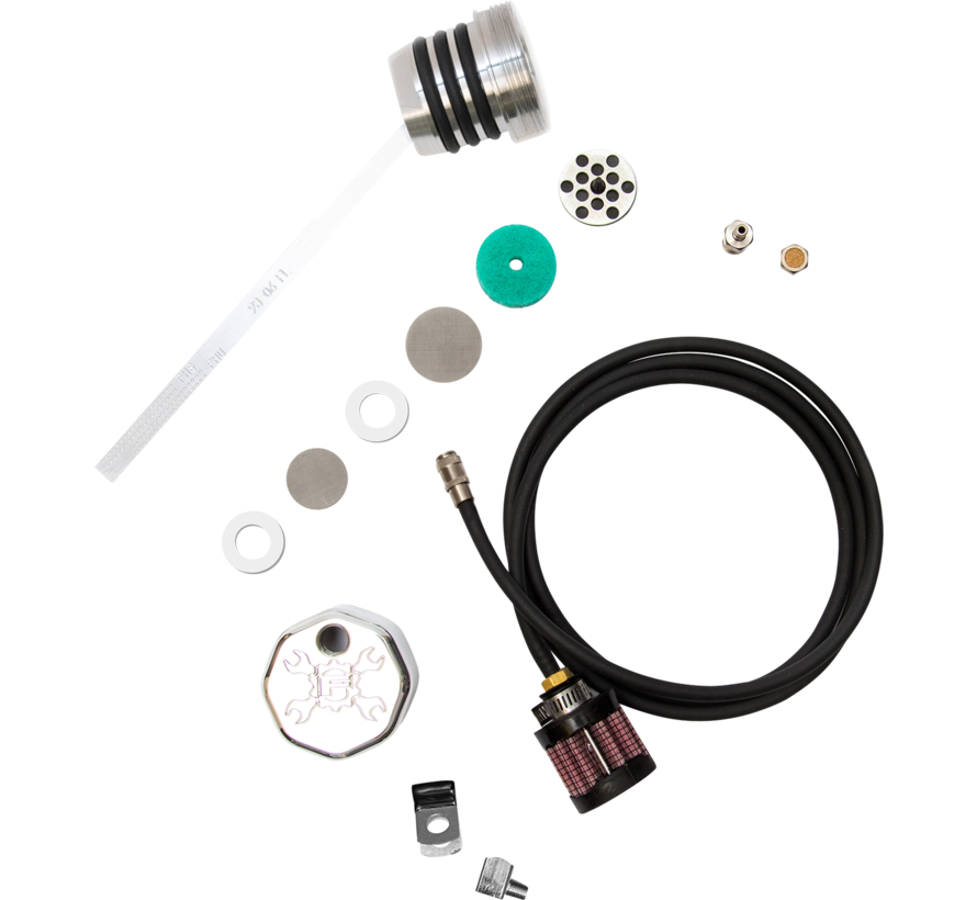 Vented Dipstick 9905 Dyna Models polished or black Taco Motos Amsterdam