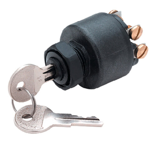 pollak ignition Switch Black off-run-start Fits: > Universal