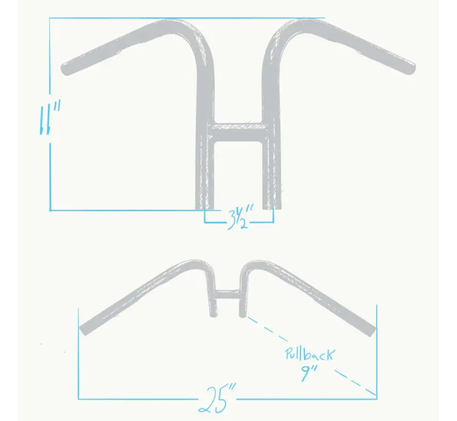 11" Rabbit Ears-stuur met opkomst