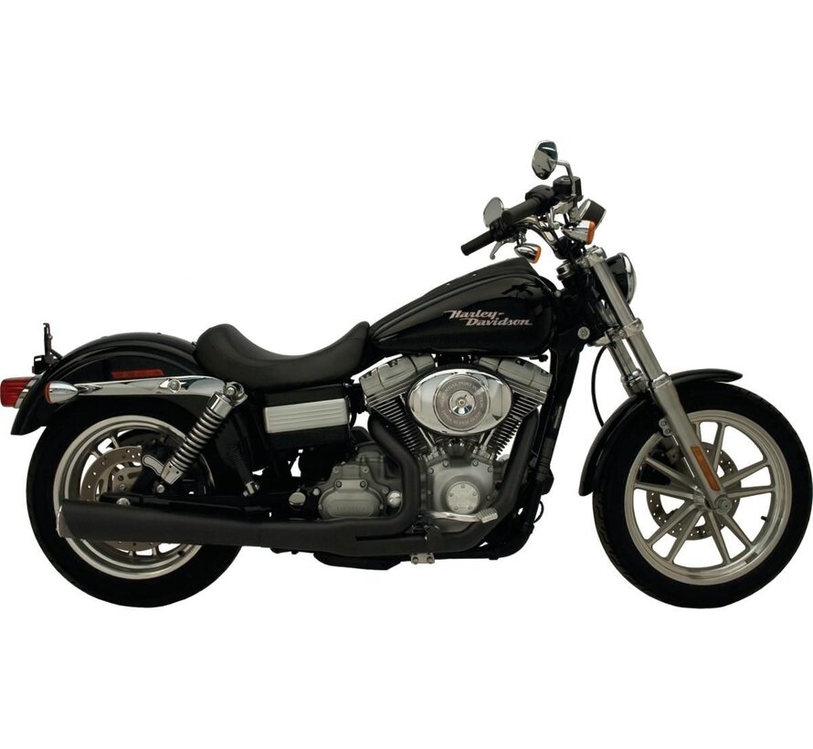 2:1 SuperMegs Exhaust Black 4" Fits:> 12-17 Softail