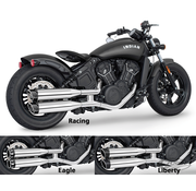 Freedom Performance Exhaust 4" SLIP-ONS FOR INDIAN SCOUT, Freedom racing mufflers chr/chr Scout14