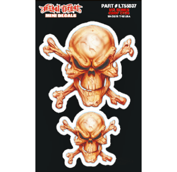 Lethal Threat Decals LETHAL THREAT "BIKE TATTOOS" DESIGNS AND TANK DECALS, MR. BONES - MINI DECAL 3"X4,75"