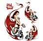 LETHAL THREAT "BIKE TATTOOS" DESIGNS AND TANK DECALS, SKULL RIDE 6"X8"