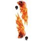 LETHAL THREAT "BIKE TATTOOS" DESIGNS AND TANK DECALS, LT & RT FLAME SKULL 6X18IN DECAL