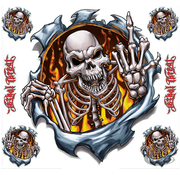 Lethal Threat Decals LETHAL THREAT "BIKE TATTOOS" DESIGNS AND TANK DECALS, Fire Finger decal