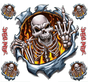 LETHAL THREAT "BIKE TATTOOS" DESIGNS AND TANK DECALS, Fire Finger decal
