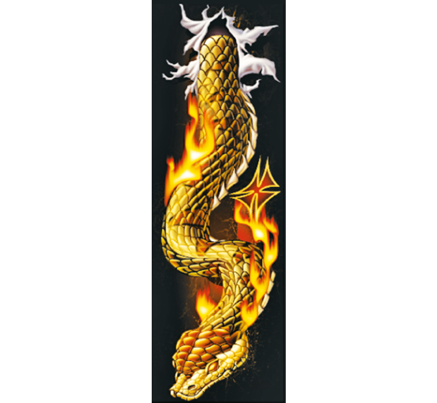 LETHAL THREAT "BIKE TATTOOS" DESIGNS AND TANK DECALS, RIP N TEAR SNAKE DECAL 6"X18"