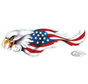 LETHAL THREAT "BIKE TATTOOS" DESIGNS AND TANK DECALS, USA eagle right decal 16.5"x5.5"