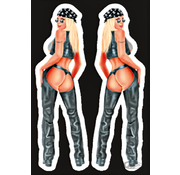 Lethal Threat Decals LETHAL THREAT "BIKE TATTOOS" DESIGNS AND TANK DECALS, HARLEY BABE - MINI DECAL3"X4,75"