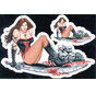 LETHAL THREAT "BIKE TATTOOS" DESIGNS AND TANK DECALS, Mini Decal Death Queen
