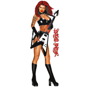 Lethal Threat Decals LETHAL THREAT "BIKE TATTOOS" DESIGNS AND TANK DECALS, FLYING V GIRL  3"X10"