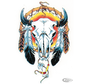 LETHAL THREAT "BIKE TATTOOS" DESIGNS AND TANK DECALS, Cow Skulls decal 2.5"x3.75" (2x)