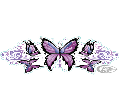 Lethal Threat Decals LETHAL THREAT "BIKE TATTOOS" DESIGNS AND TANK DECALS, Tribal Butterfly 2.634X8.207