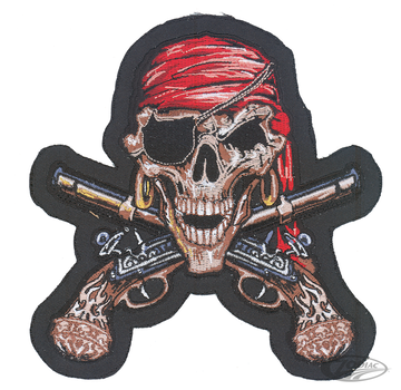 Lethal Threat Decals LETHAL THREAT EMBROIDERED PATCHES, Pirate Skull patch