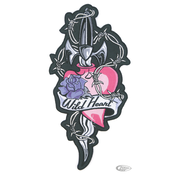Lethal Threat Decals LETHAL THREAT EMBROIDERED PATCHES, Heart 'n Dagger 11X5.5 Patch