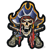 Lethal Threat Decals LETHAL THREAT EMBROIDERED PATCHES, PIRATE CAPTAIN 6,5" X 5"