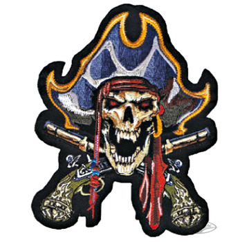 Lethal Threat Decals LETHAL THREAT EMBROIDERED PATCHES, PIRATE CAPTAIN 6,5" X 5"