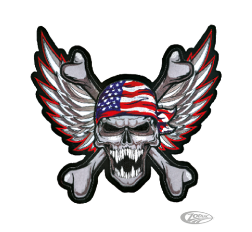 Lethal Threat Decals Dress-up any clothing with these fashionable and touch patches. Can be ironed on cotton and other natural fabrics. For Nylon, Leather, or Synthetic fabrics, patch must be sewn on.