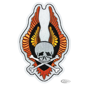 Lethal Threat Decals LETHAL THREAT EMBROIDERED PATCHES, WING SKULL VINTAGE SERIES PATCH 4IN X 5.