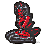 Lethal Threat Decals LETHAL THREAT EMBROIDERED PATCHES, Devil Girl patch 5.25"x4.75"