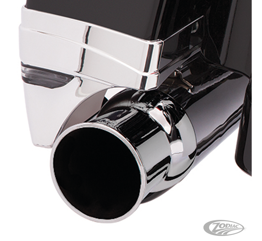 <p>Ciro Slip-On mufflers are available in Megaphone and Straight style. They feature stainless steel wrapped tuned baffles for optimum performance and a deep, mellow sound. These mufflers can be customized with the separately available muffler tips. Muffl