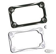 Arlen Ness ARLEN NESS LICENSE FRAMES, DEEP CUT LICENSE PLATE FRAME CHROME