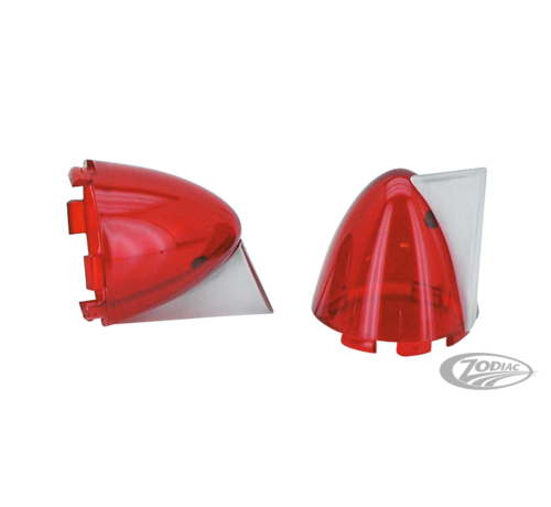 <p>These custom turn signal lenses are sold in sets of 2 for front and/or rear applications. Most lens kits are available in Red, Amber, Smoke or Clear. <strong><br> <br> Pop-up style</strong><br> Lenses are 60&nbsp;mm (2.36") in diameter and are clicked