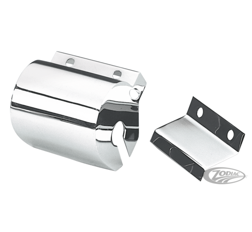 Zodiac (Genuine Zodiac Products) Show-chromed, two piece coil cover for Sportsters 1971 thru 1981. Can also be used on FL and FX models when the coil is mounted on the top motor mount/coil bracket between the cylinders (OEM 31611-83T).