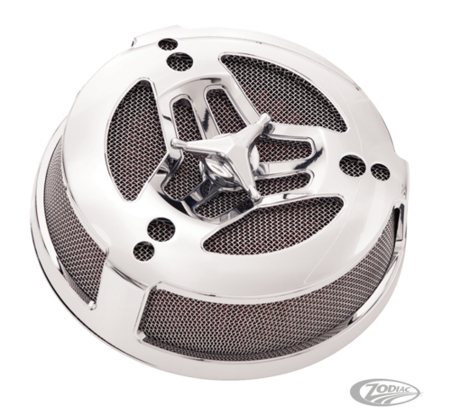 Ciro 3D <p>Ciro has re-invented the timeless round air cleaner by creating their very own high-flow, ultra low-profile air filter to be the heart of the new Ciro Tri-Bar air cleaner. A full 1&nbsp;1/4" thinner than stock, while flowing significantly more air, you