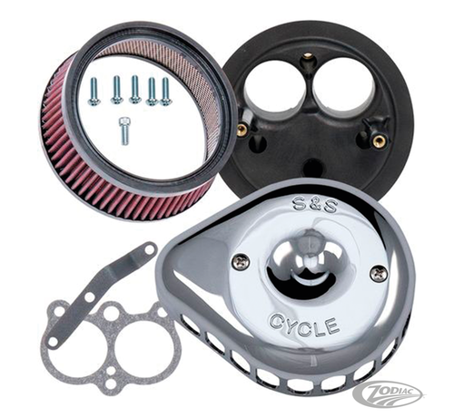 S&amp;S Cycle S&S STEALTH AIR CLEANERS, Chr A/C Kit Stealth Mini Teardrop XG750A