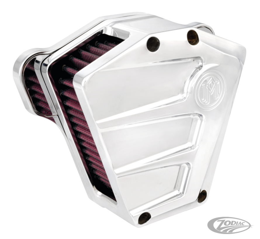 <p>The Scallop Air Cleaners were inspired by Performance Machine's commitment to customizing. These clever pieces complement the cylinder angle on Harleys and were designed to match up with all other Scallop accessories from PM. They are lightweight and l