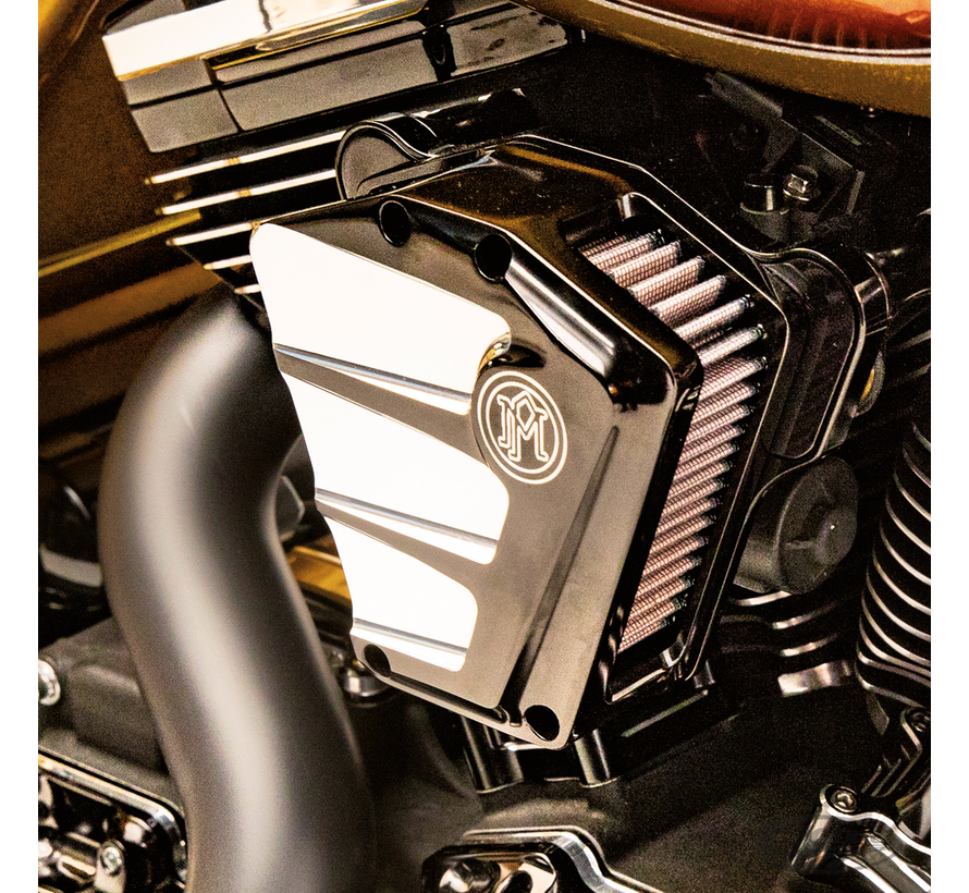 <p>The Scallop Air Cleaners were inspired by Performance Machine's commitment to customizing. These clever pieces complement the cylinder angle on Harleys and were designed to match up with all other Scallop accessories from PM. They are lightweight and l