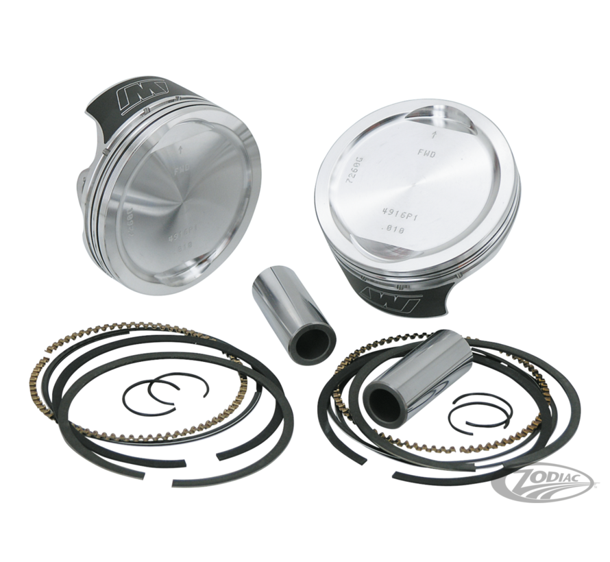 <p>These Wiseco Big Bore kits are developed for Twin Cam 96CI (1,550cc) and 103CI (1,690cc) models. The use of the 3&nbsp;7/8" bore pistons with stock 4.375" stroke enlarges the capacity of your Twin Cam engine from 96 to 103 Cubic Inches (1,691cc). The 4